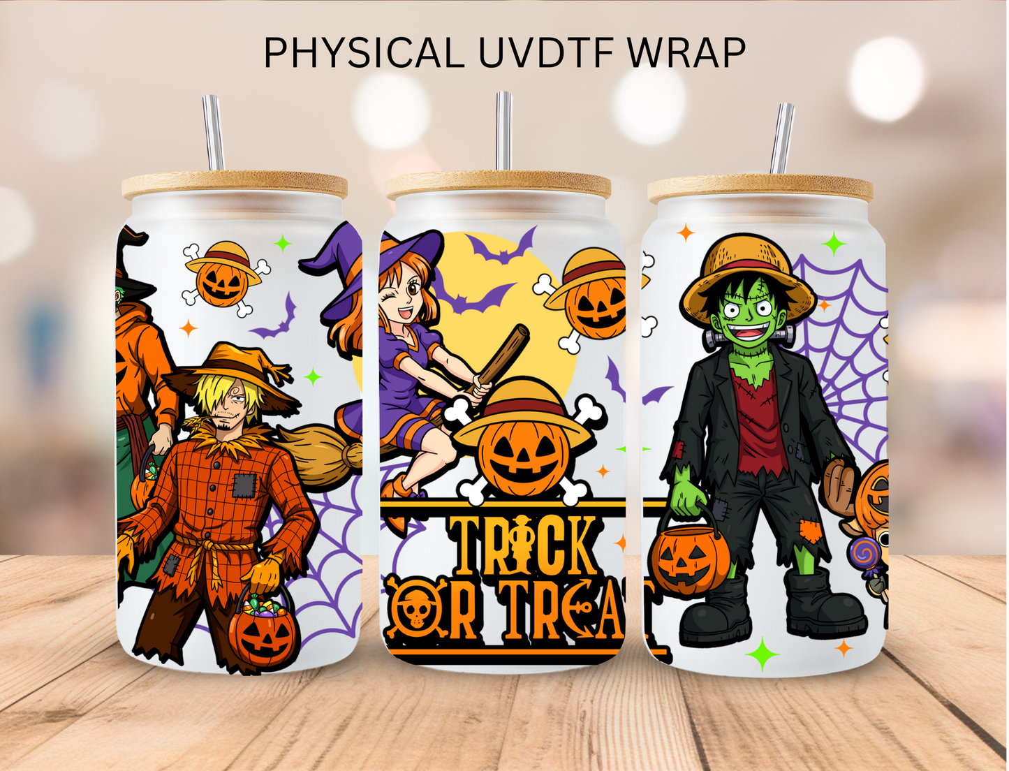 Trick Or Treat Piece - 16 oz / 20 oz Libby UV DTF Wrap
