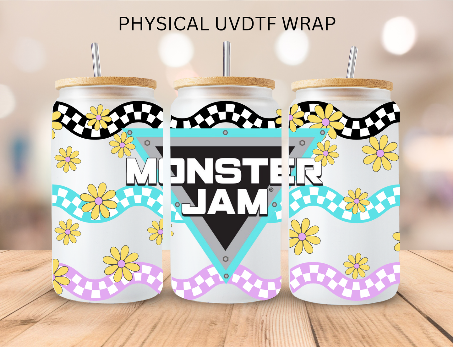 Monster Jam (1) - 16 oz / 20 oz Libby UV DTF Wrap