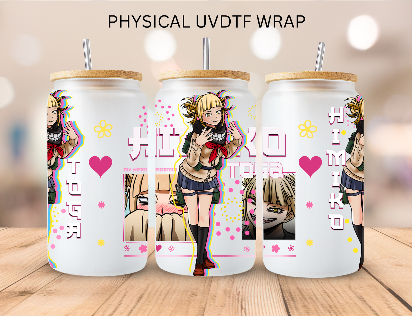 Anime Himiko - 16 oz / 20 oz Libby UV DTF Wrap