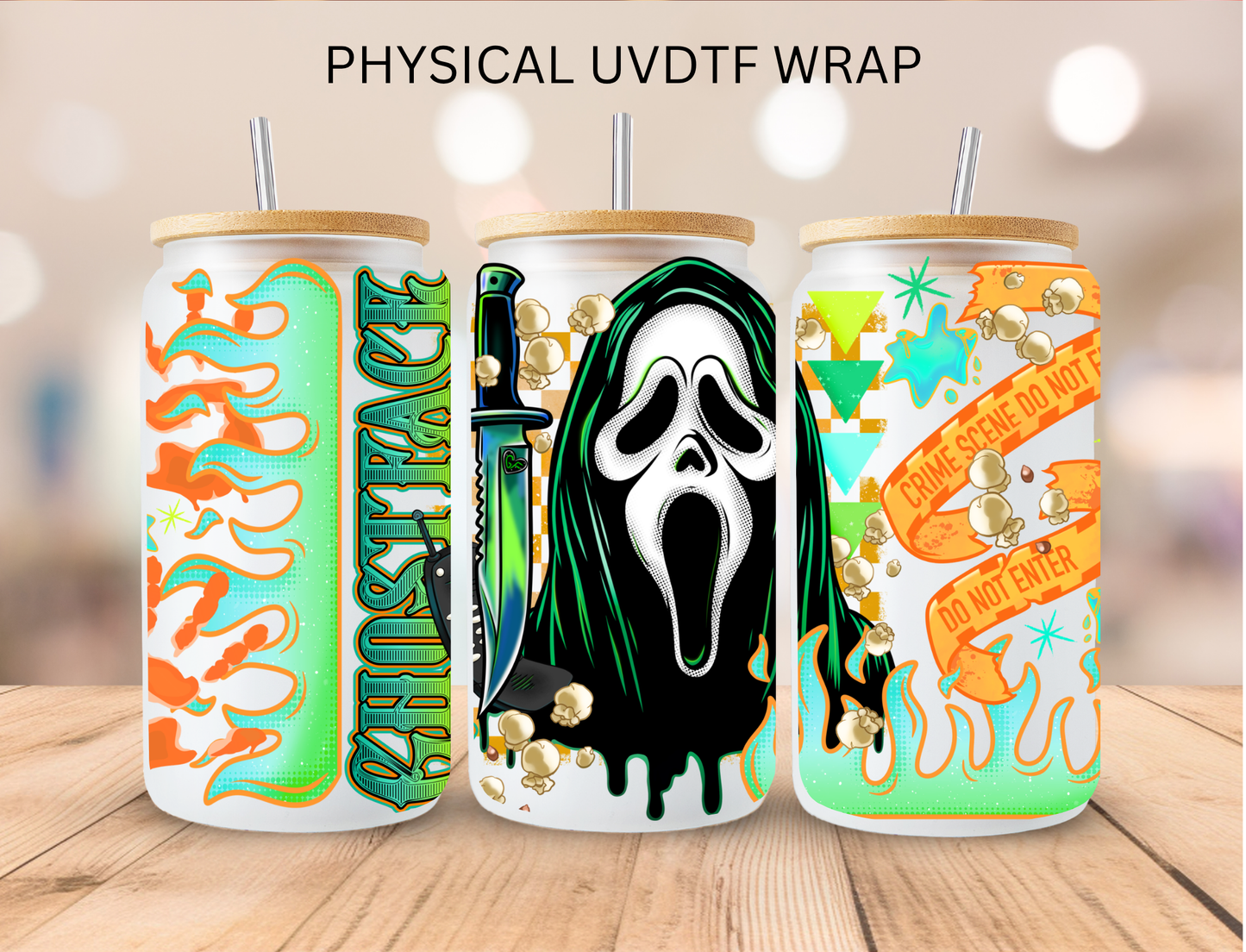 Ghostface - 16 oz / 20 oz Libby UV DTF Wrap