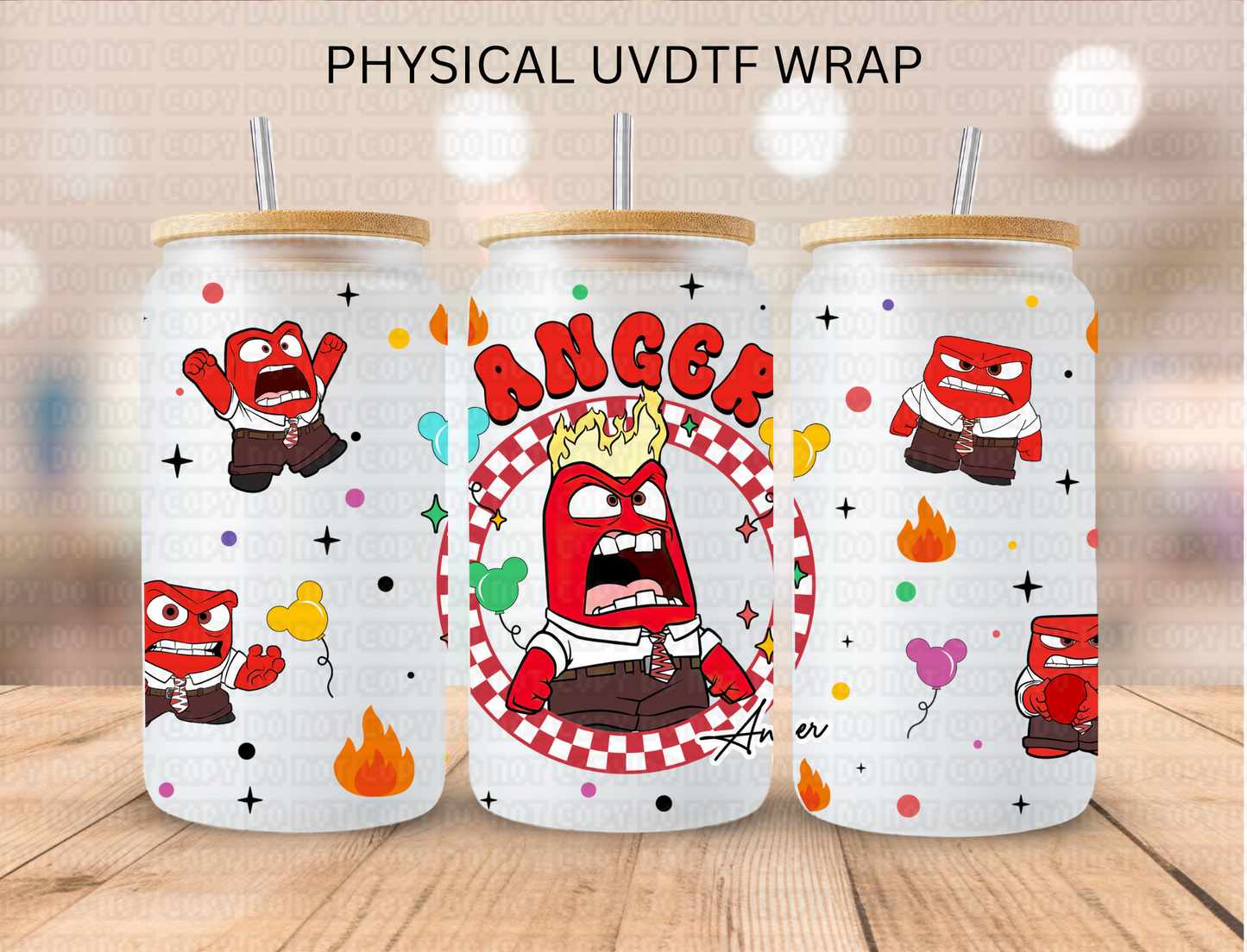 Anger Emotion - 16 oz / 20 oz Libby UV DTF
