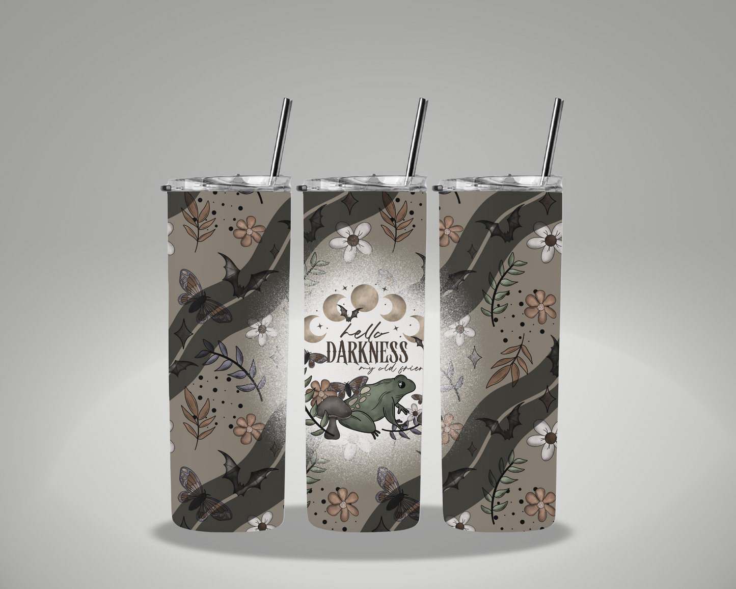 Hello Darkness Frog - 20oz Skinny Tumbler Wrap CERRAS EXCLUSIVE