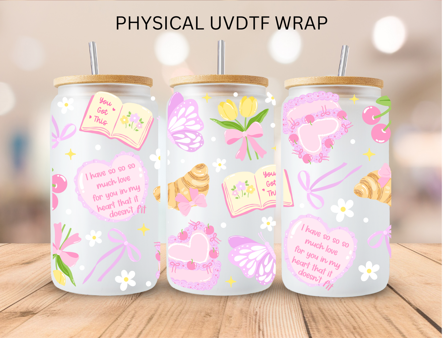 Valentine So Much Love For You - 16 oz / 20 oz Libby UV DTF