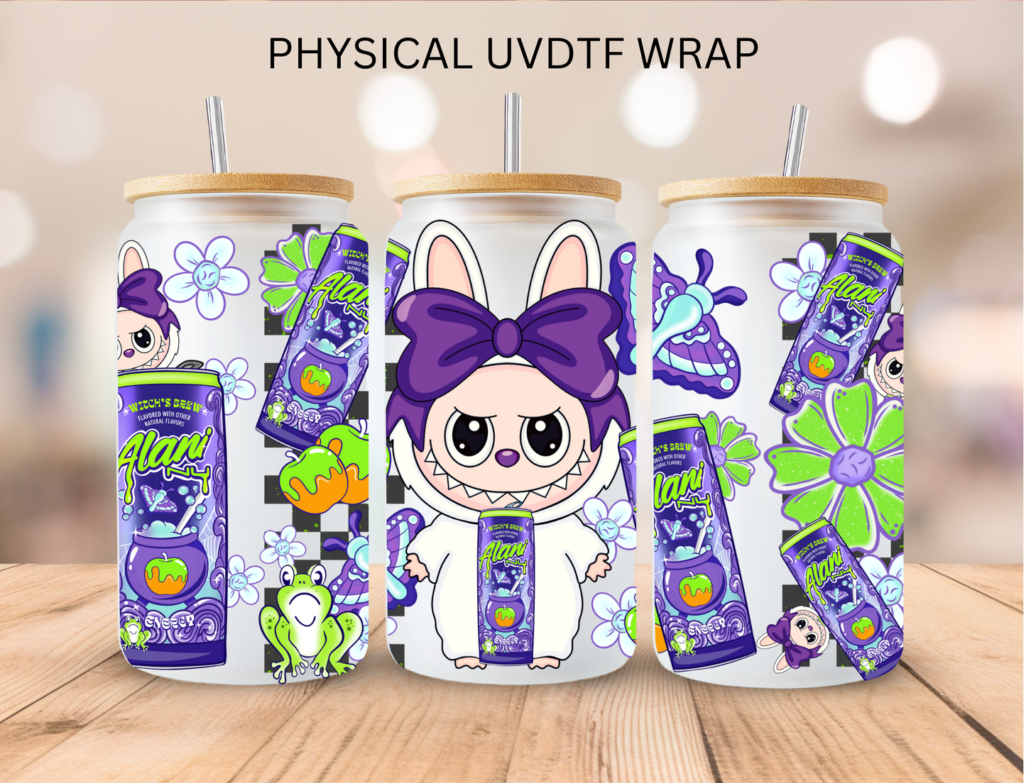 Halloween Lani Bubu - 16 oz / 20 oz Libby UV DTF Wrap