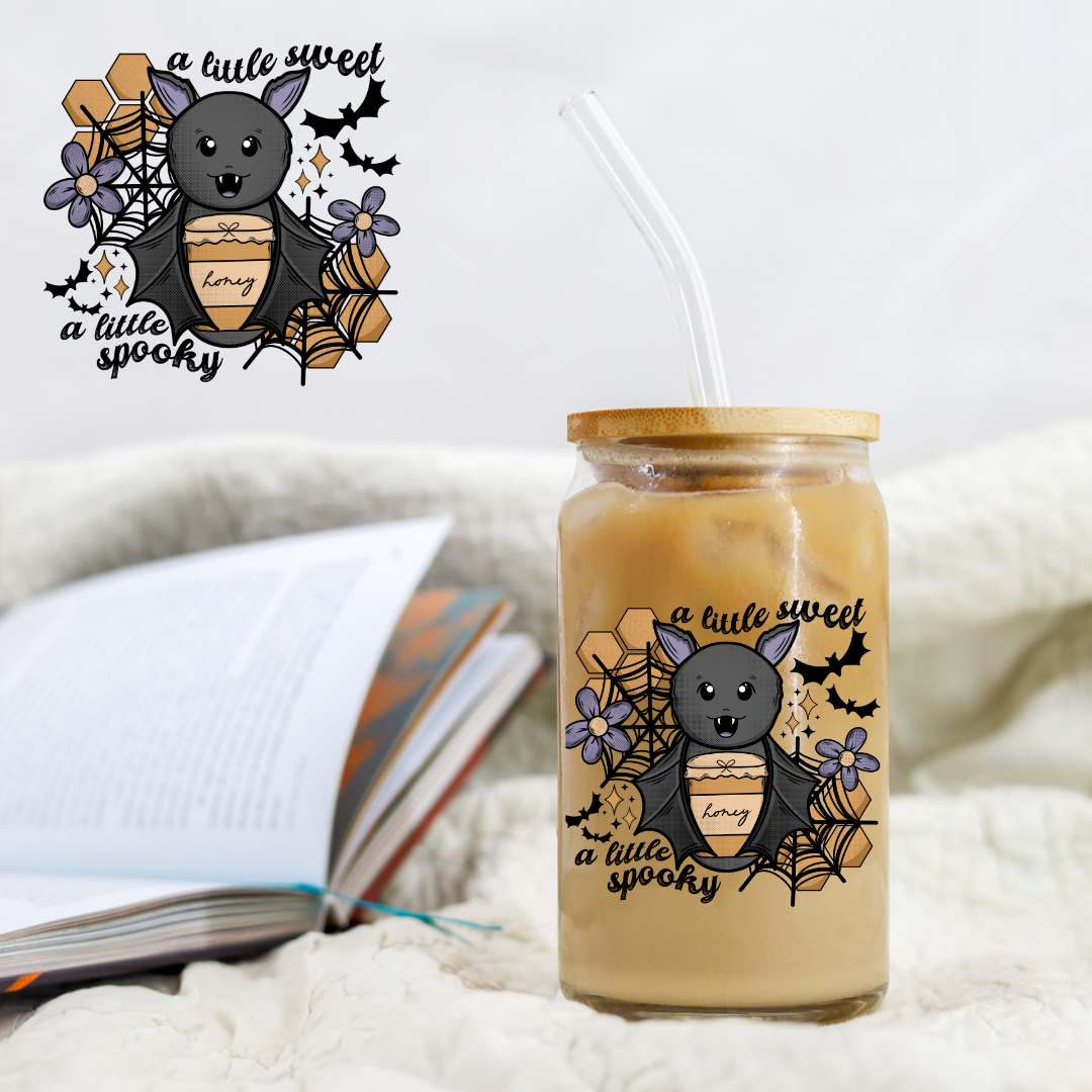 Black A Little Sweet A Little spooky Bat - UVDTF decals EXCLUSIVE DESIGNER