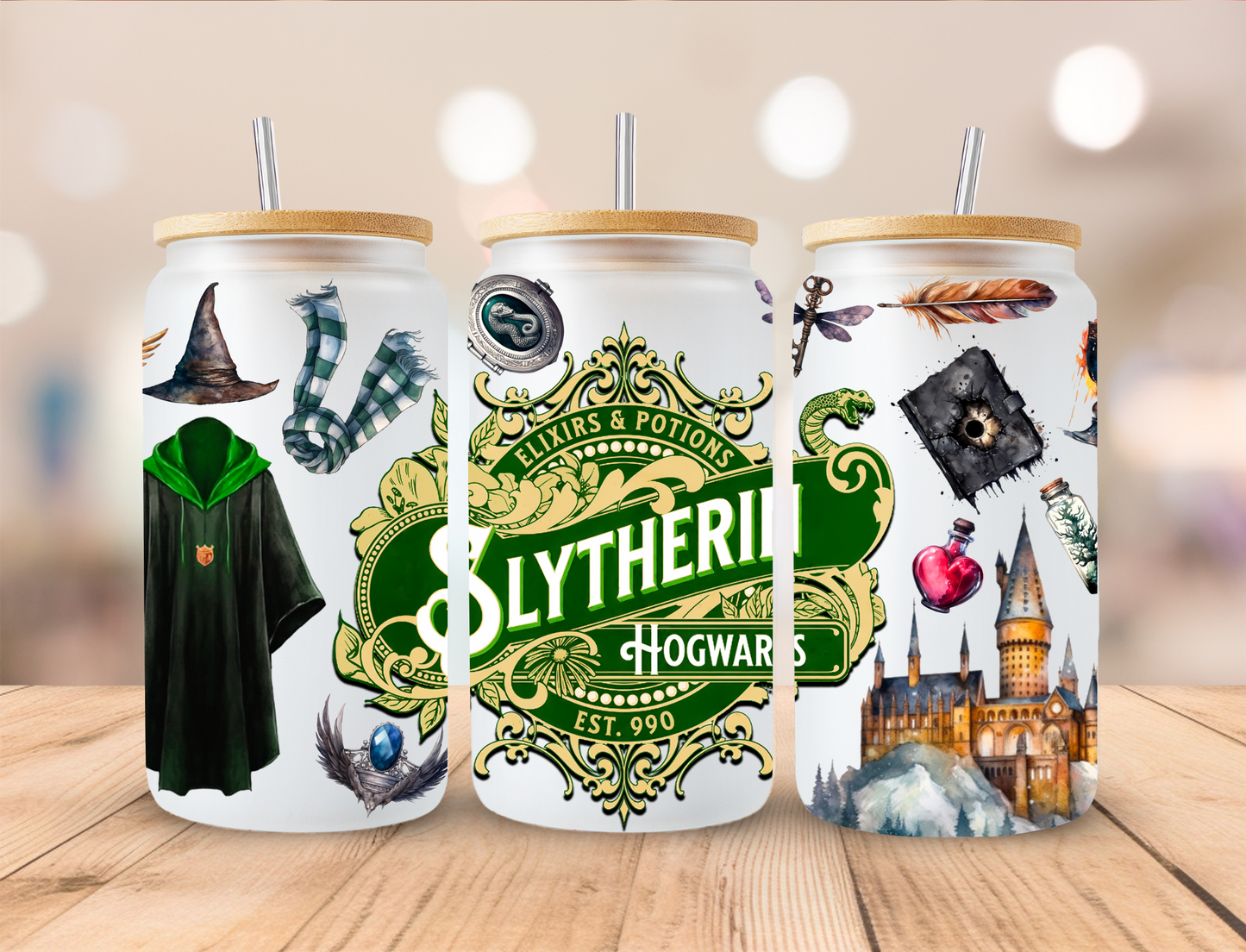 Green Wizard House - 16 oz / 20 oz Libby UV DTF Wrap