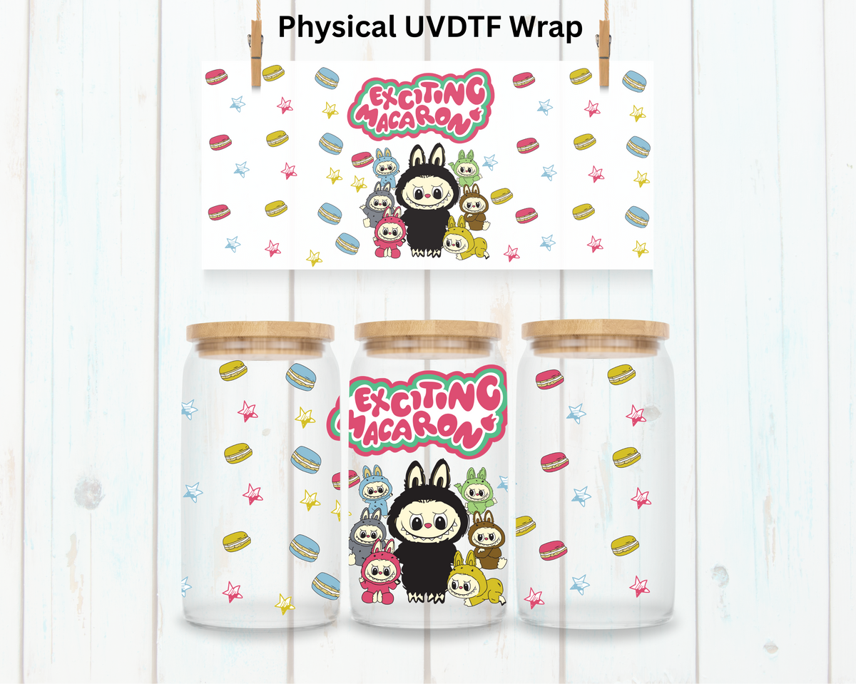 Exciting Macaroon LaBu Bear - 16 oz / 20 oz Libby UV DTF