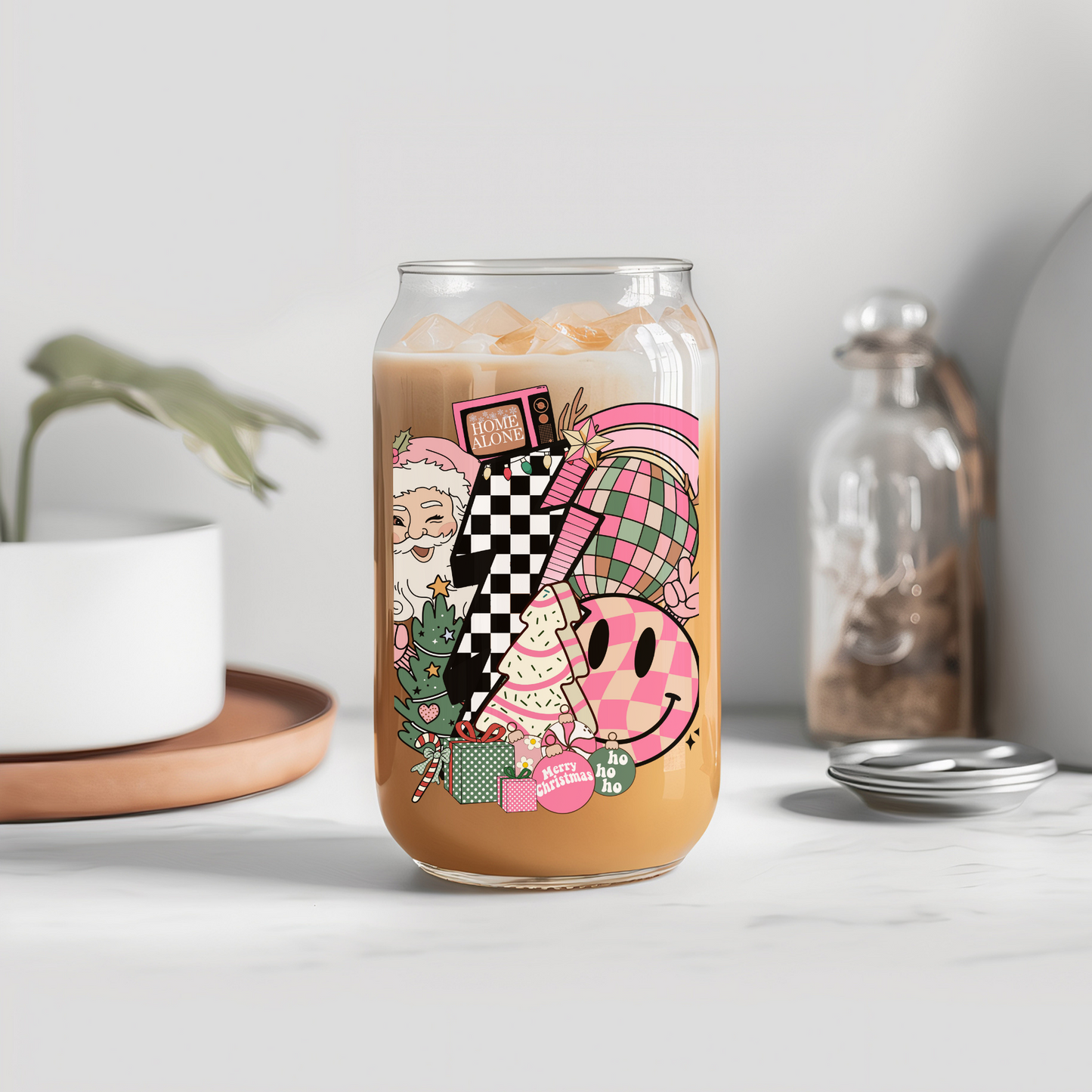 Christmas Pink Retro - UVDTF decals RTS