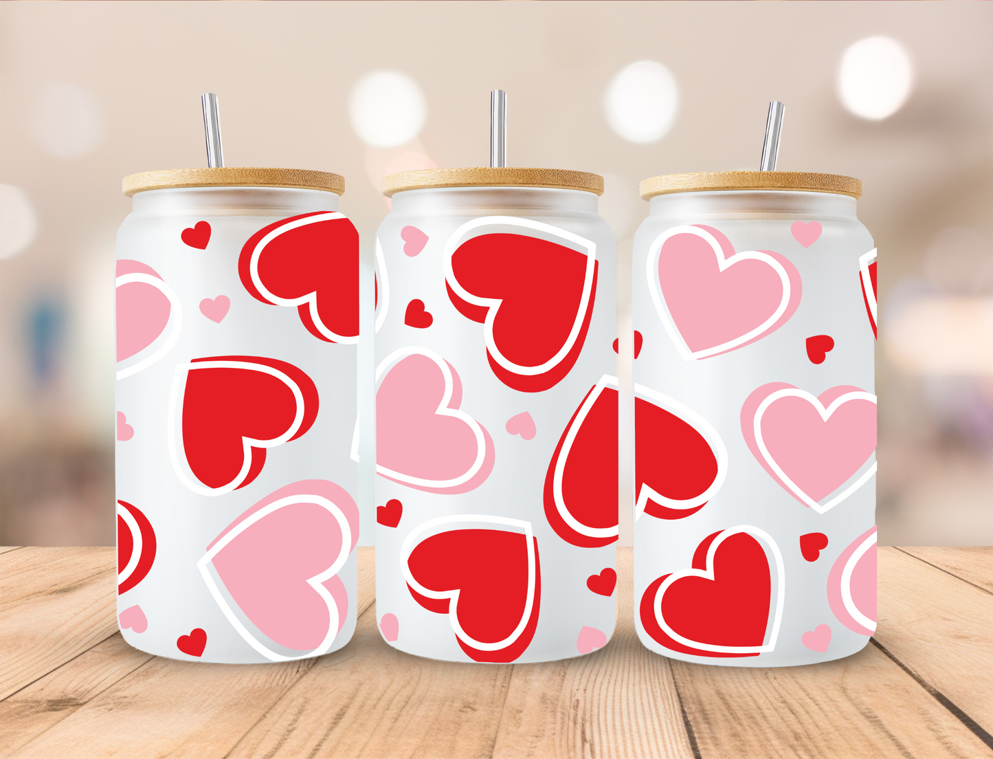 Valentine's - 16 oz Libby UV DTF Wrap