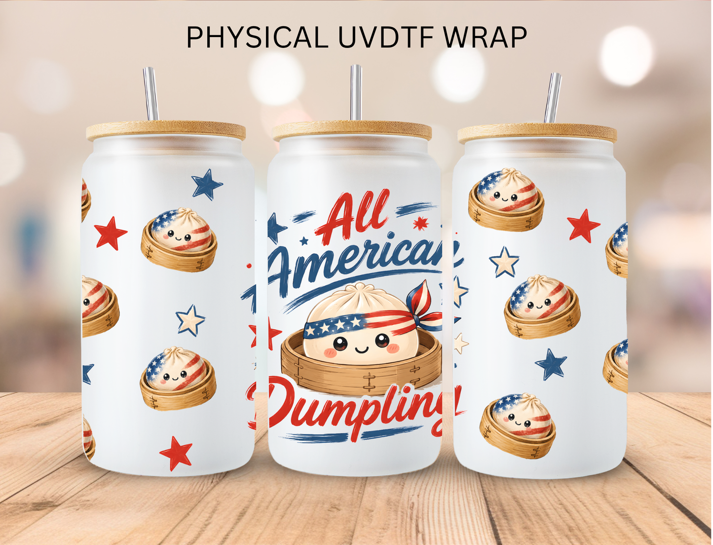 All American Dumpling - 16 oz / 20 oz Libby UV DTF Wrap