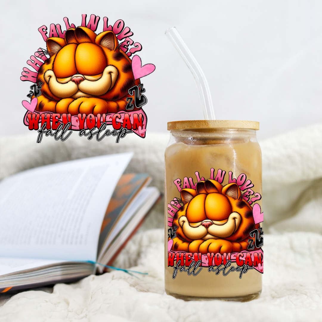 Fall In Love or Fall Asleep - UVDTF decals EXCLUSIVE DESIGNER