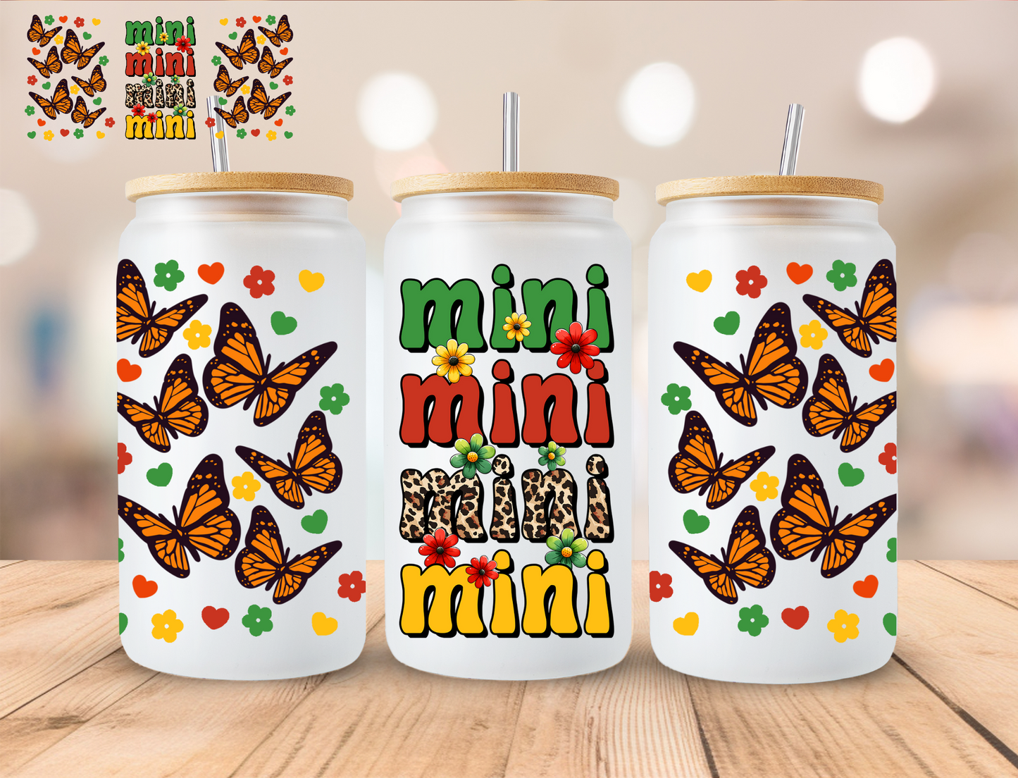 Mini Juneteenth - 16 oz / 20 oz Libby UV DTF Wrap