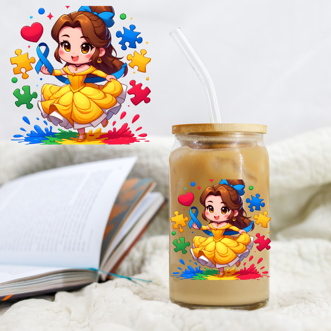 Autism Princess Beast - UV DTF Libby Decal