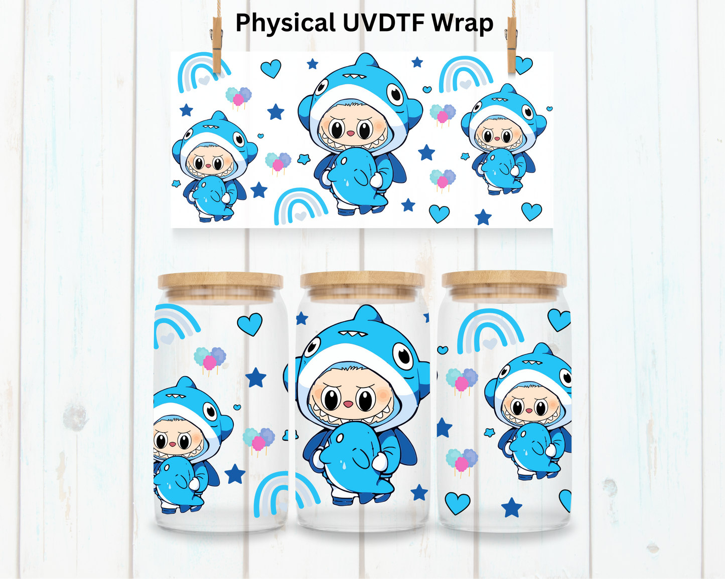 Shark LaBu Bear - 16 oz / 20 oz Libby UV DTF