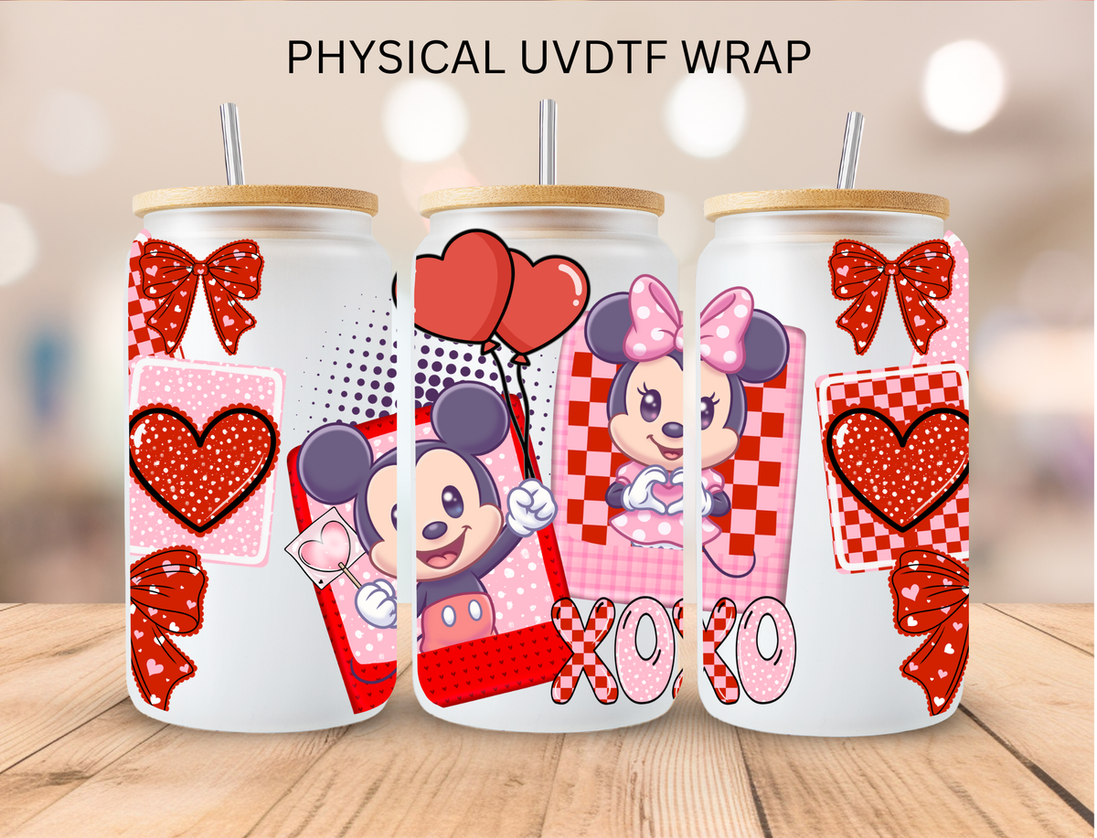 Valentines Mouse Couple Stamps - 16 oz / 20 oz Libby UV DTF