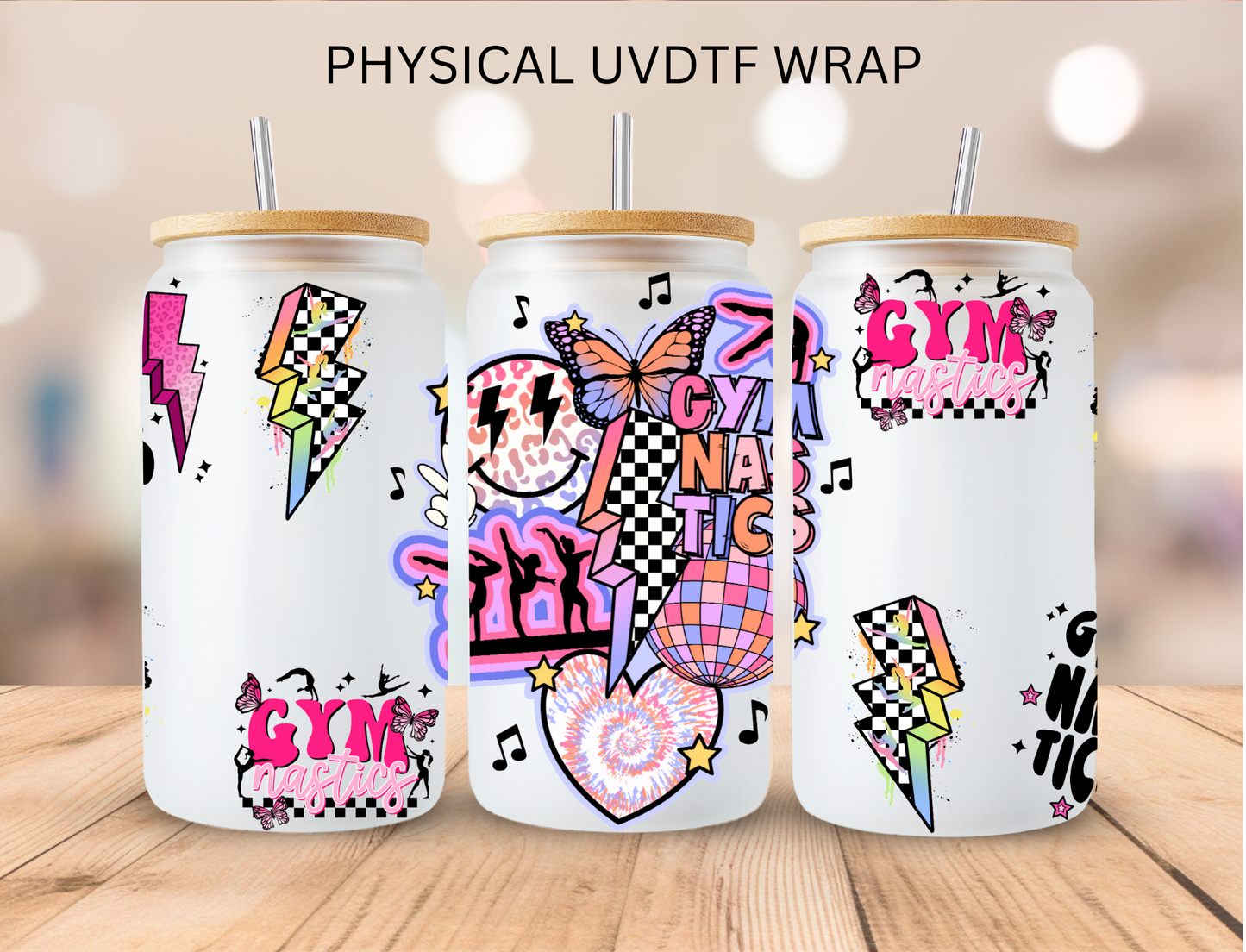 Gymnastics Retro Bolt - 16 oz / 20 oz Libby UV DTF