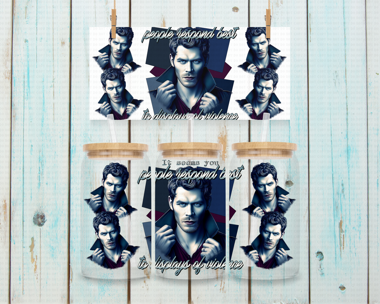 Vampire Claus - 16 oz / 20 oz Libby UV DTF Wrap CStage EXCLUSIVE