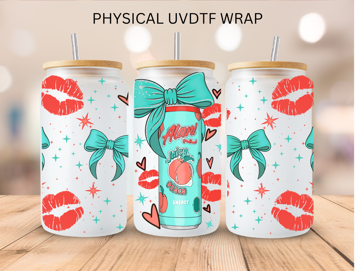 Coquette Soda Peach Alani - 16 oz / 20 oz Libby UV DTF