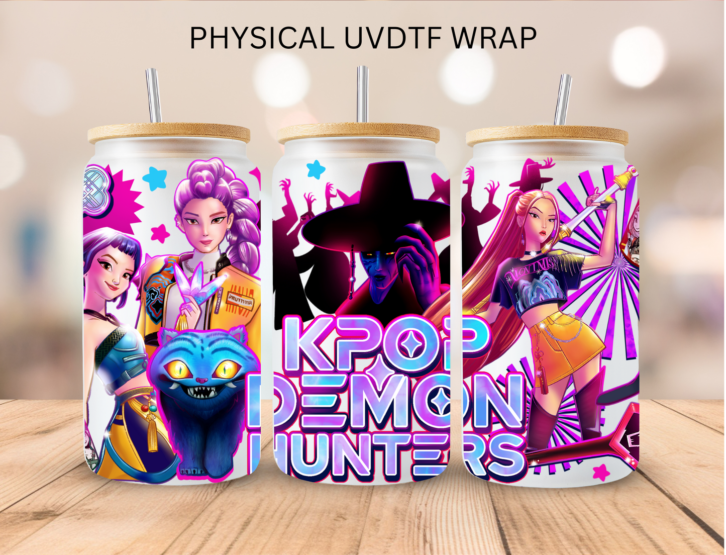 K pop Hunters - 16 oz / 20 oz Libby UV DTF Wrap