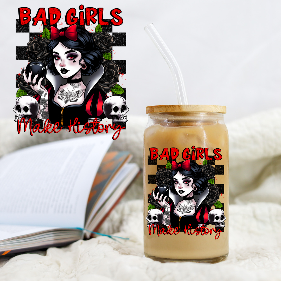 Bad Girl's Collection Checkered Apple Princess - UV DTF Libby Decal CSTAGE EXCLUSIVE