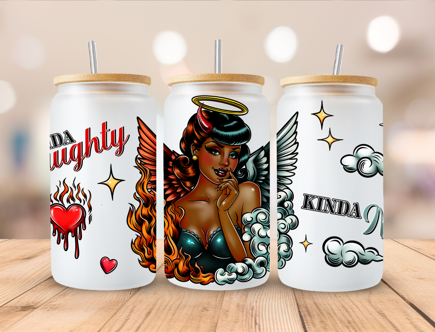 Kinda Naughty Kinda Nice - Libby UV DTF Wrap EXCLUSIVE DESIGNED