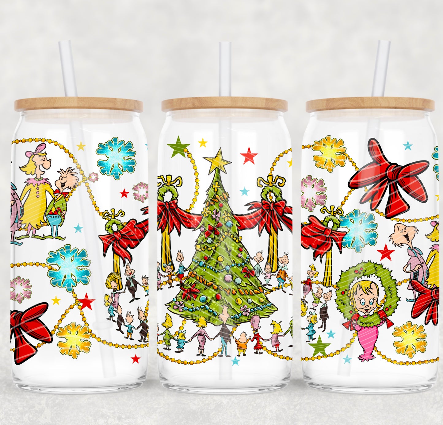 Christmas Whoville Christmas - 16 oz / 20 oz Libby UV DTF Wrap