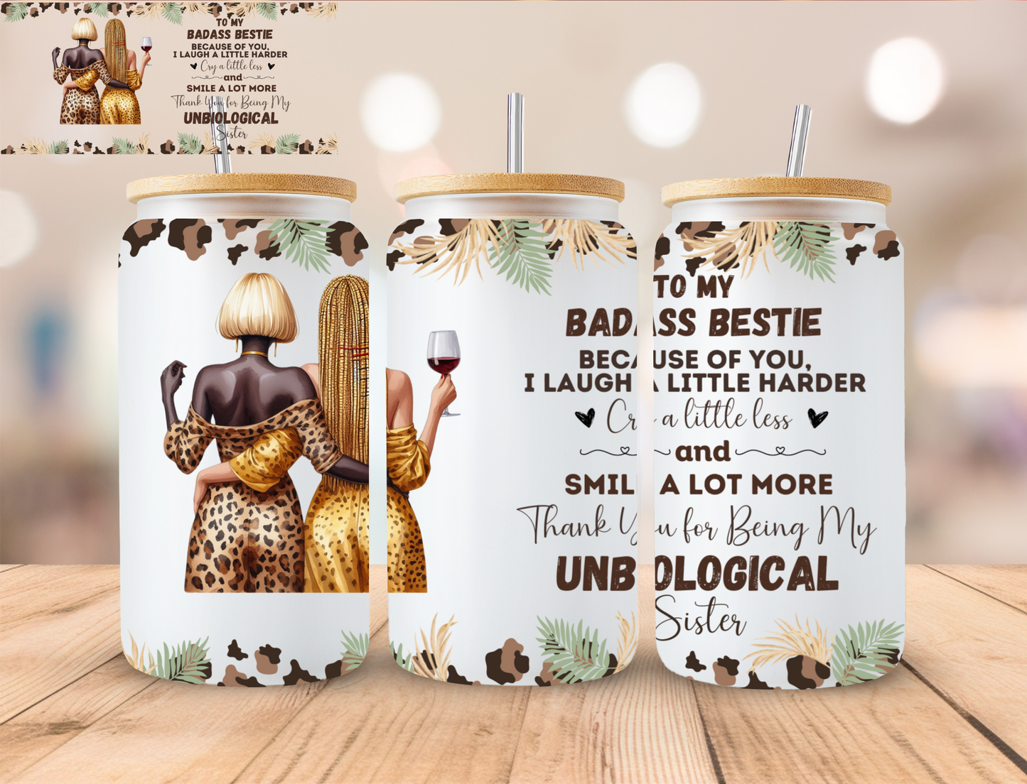 To My Bestie Best Friends Ver 5 - 16 oz / 20 oz Libby UV DTF Wrap