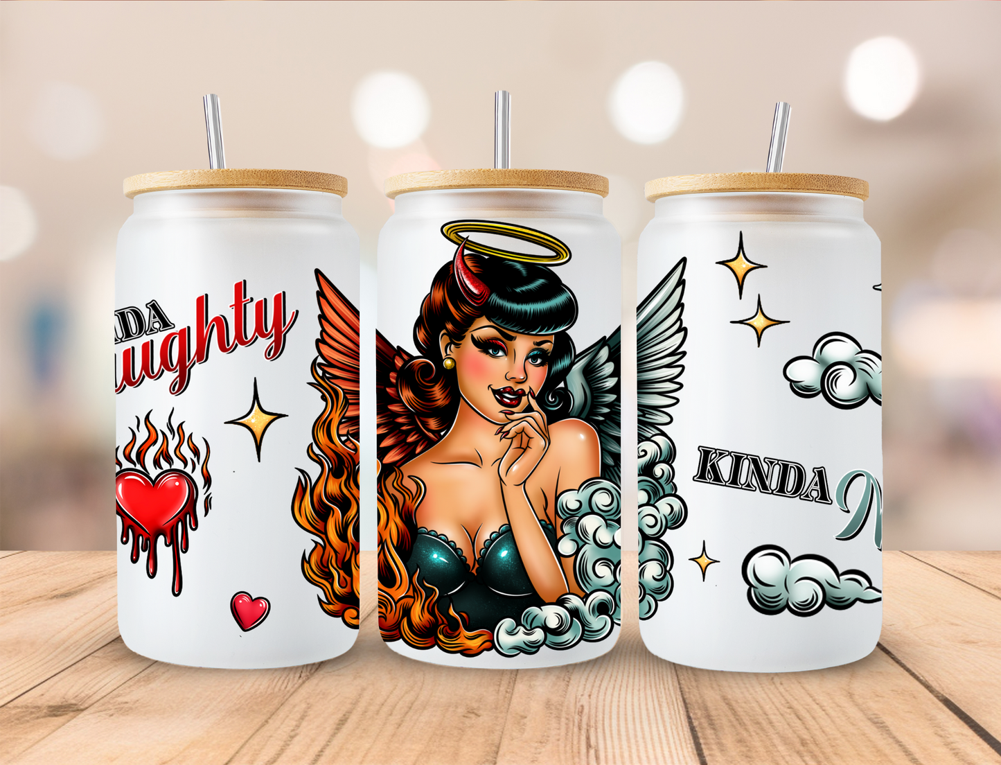 Kinda Naughty Kinda Nice - Libby UV DTF Wrap EXCLUSIVE DESIGNED