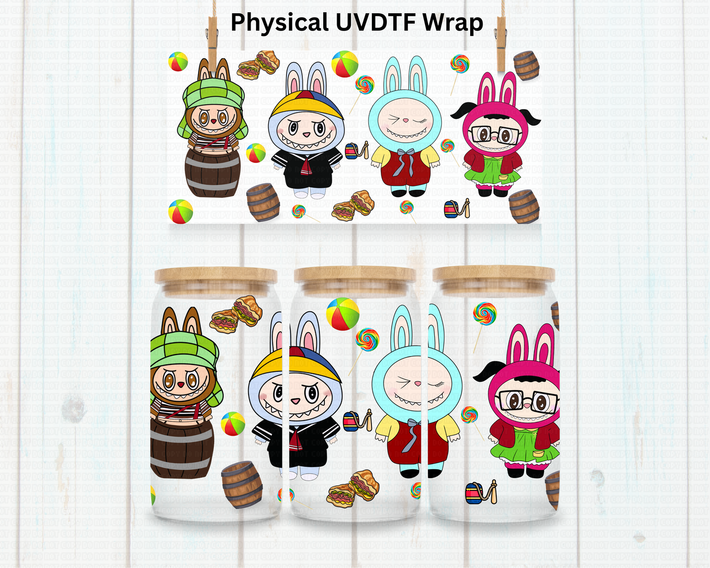 El Chavo LaBu Bear - 16 oz / 20 oz Libby UV DTF