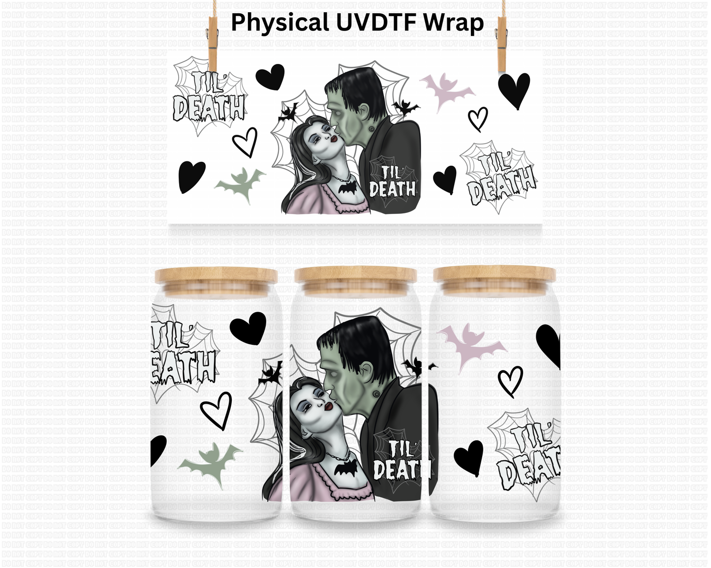 Franken And Bride - 16 oz / 20 oz Libby UV DTF