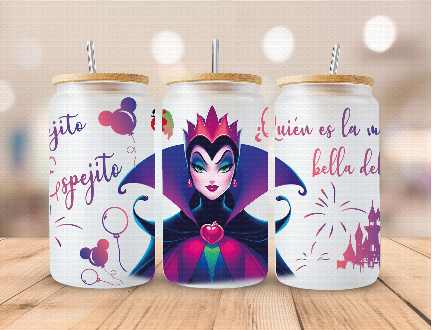 Evil Queen Villain - 16 oz / 20 oz Libby UV DTF Wrap