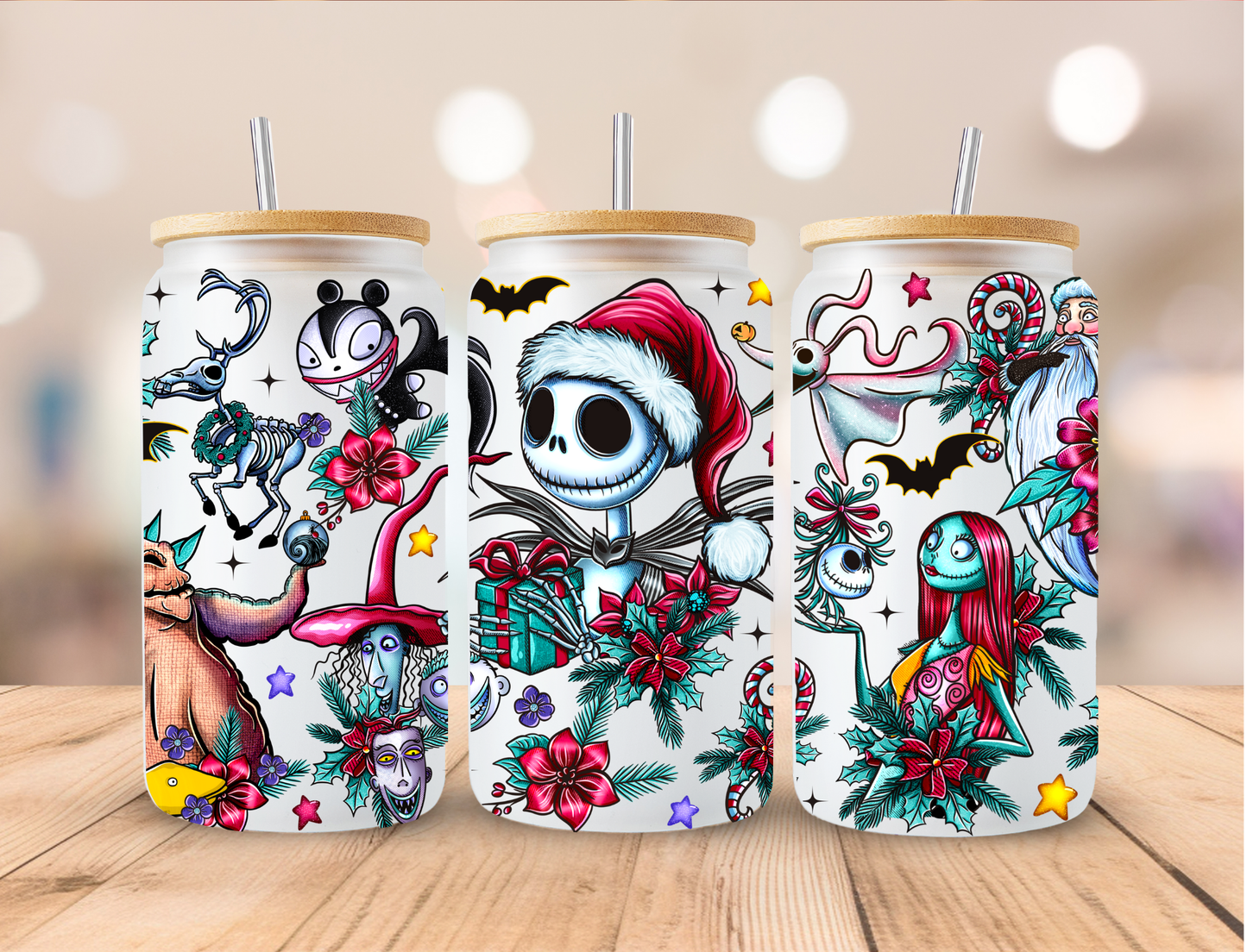 Christmas NBC Skeleton - 16 oz / 20 oz Libby UV DTF Wrap