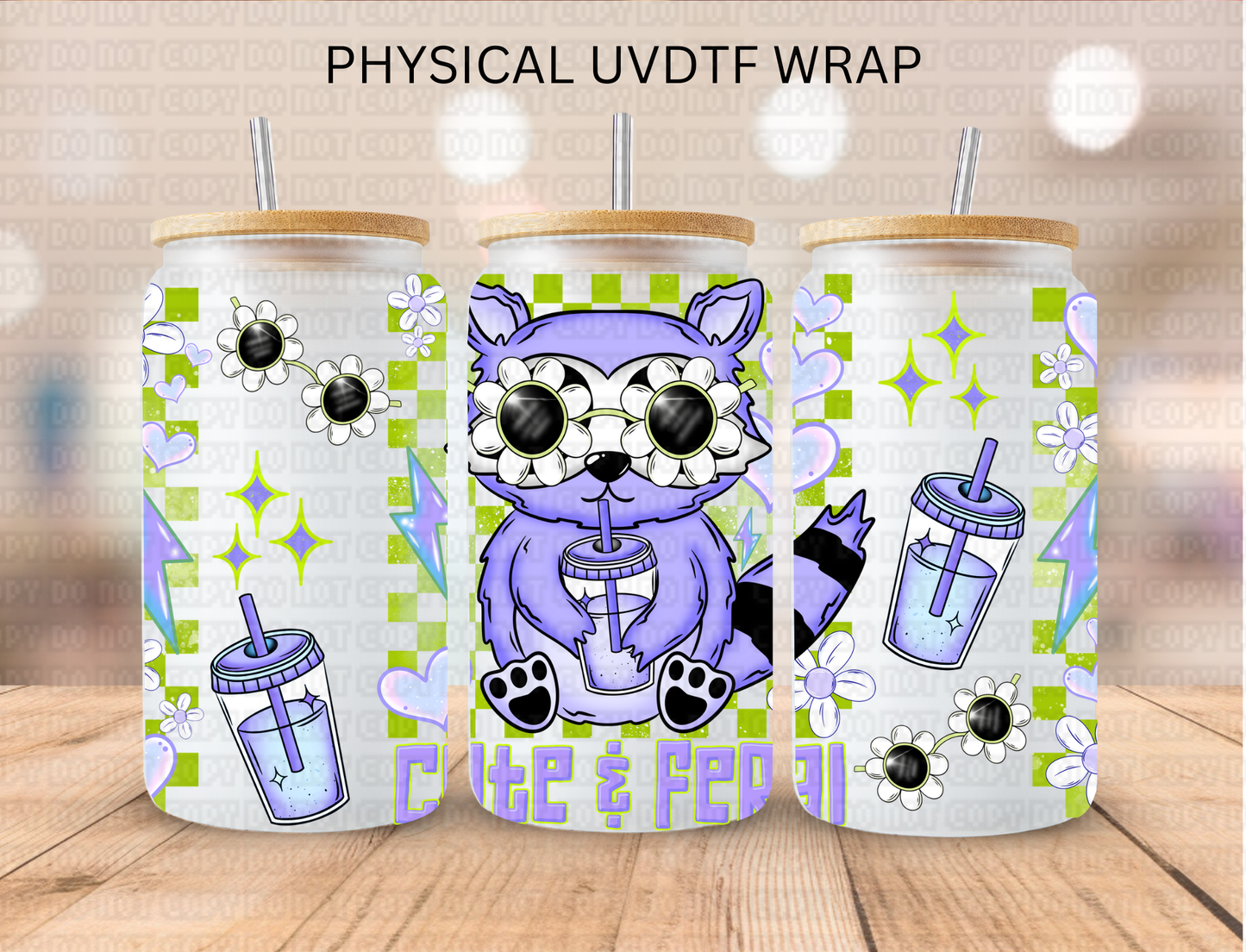 Cute And Feral Skunk - 16 oz / 20 oz Libby UV DTF