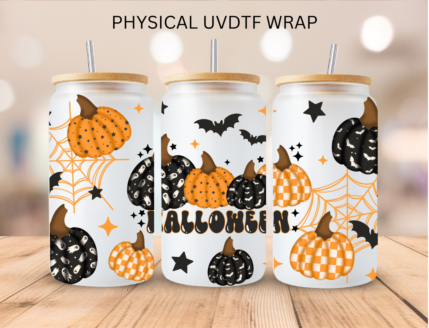 Halloween Pumpkins - 16 oz / 20 oz Libby UV DTF Wrap