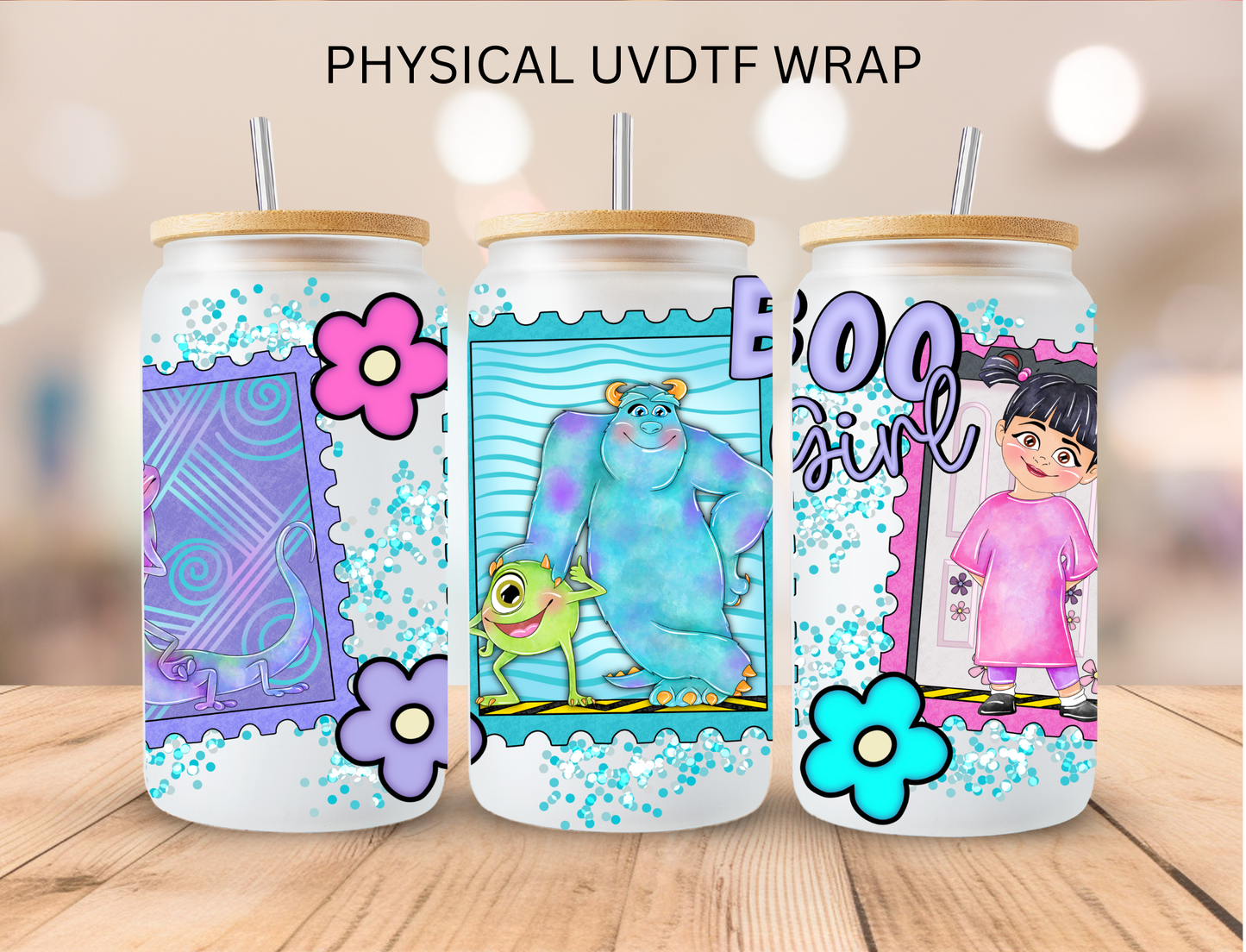 Monsters Stamp Collection - 16 oz / 20 oz Libby UV DTF Wrap