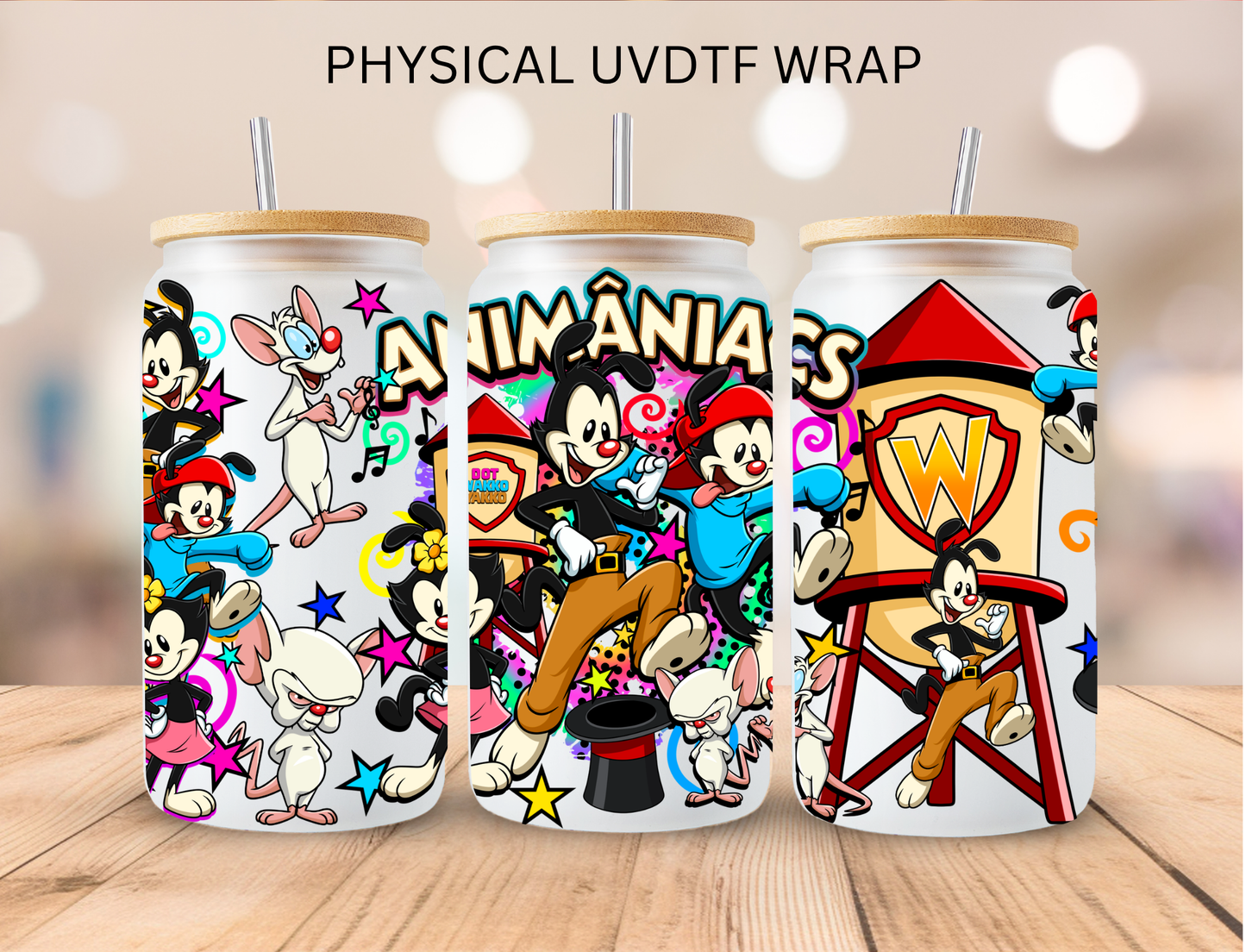 animaniacs - 16 oz / 20 oz Libby UV DTF Wrap