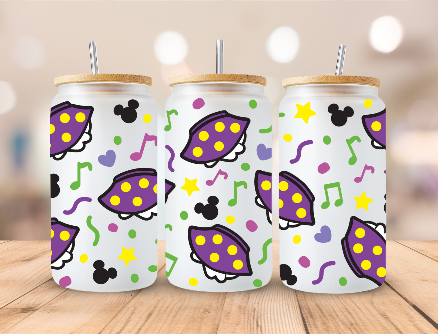 Mardi Gras Mouse Skirt - Libby UV DTF Wrap EXCLUSIVE DESIGNED