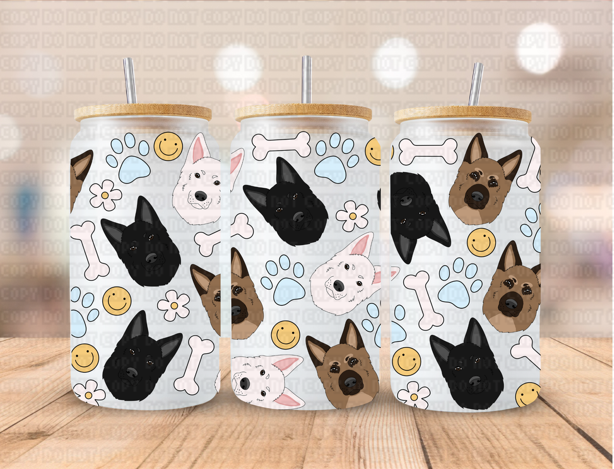 German Shepard - 16 oz / 20 oz Libby UV DTF Wrap