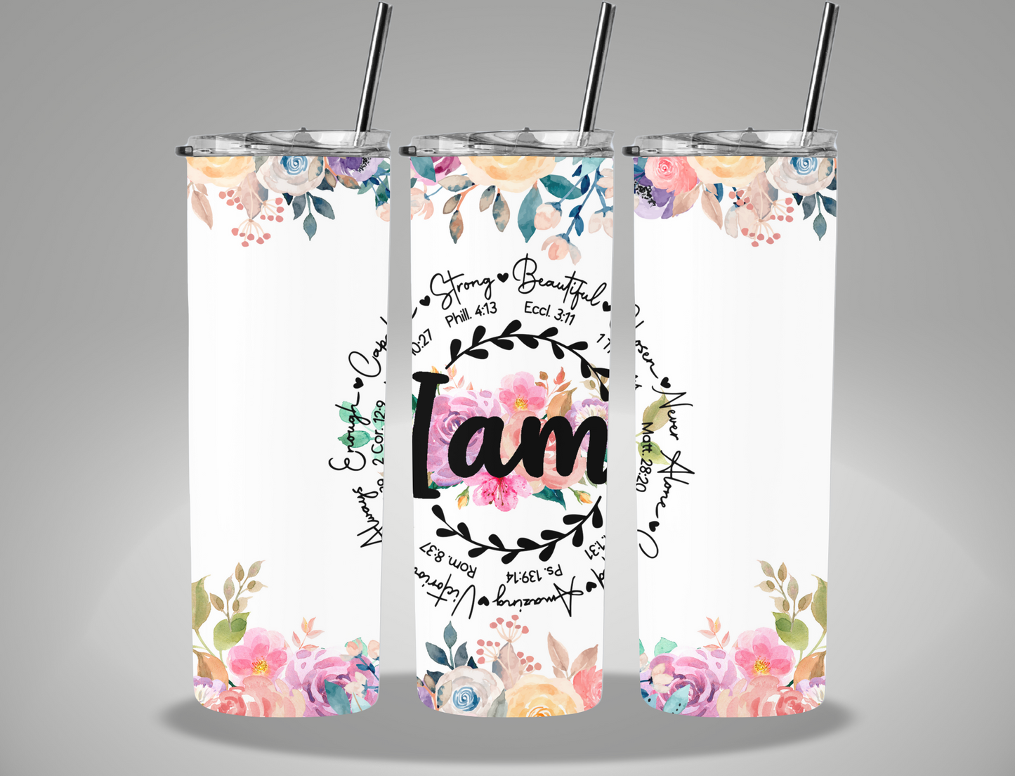 Faith I Am - 20oz Skinny Tumbler Wrap