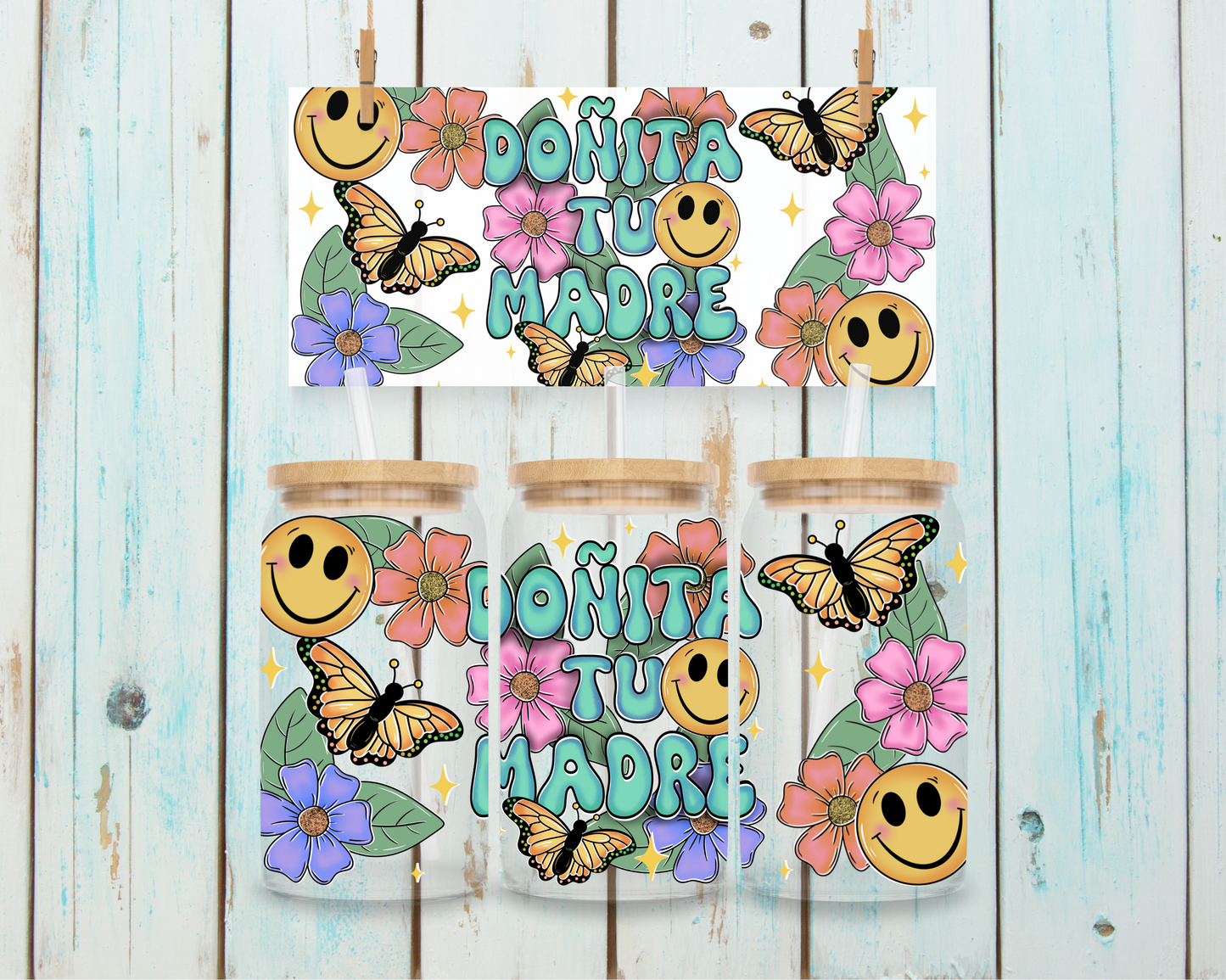 Latino Donita Tu Madre - 16 oz / 20 oz Libby UV DTF Wrap C&O EXCLUSIVE