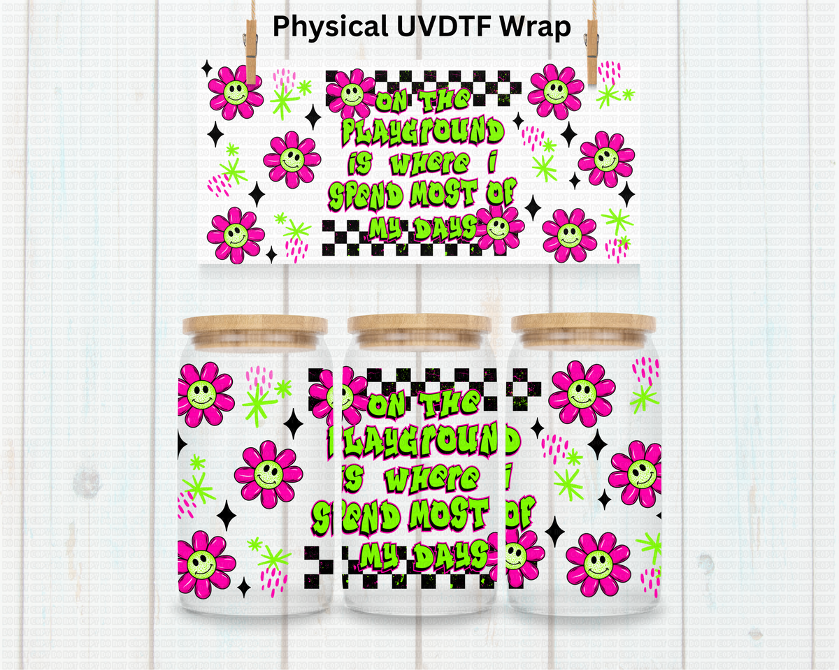 90's Playground - 16 oz / 20 oz Libby UV DTF