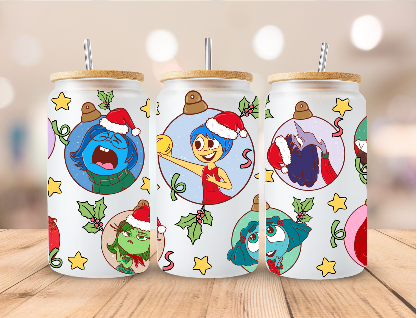 Christmas Emotions Ornaments - 16 oz / 20 oz Libby UV DTF Wrap