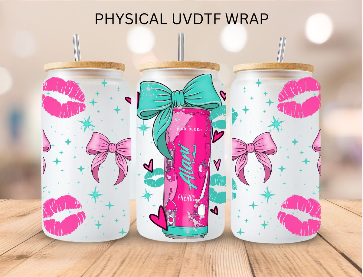 Coquette Soda Pink Alani Energy - 16 oz / 20 oz Libby UV DTF