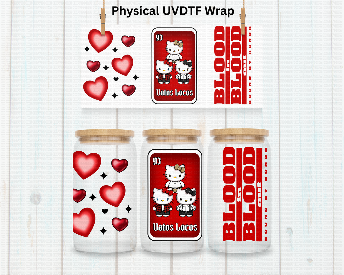 Vatos Locos Kitty Horror - 16 oz / 20 oz Libby UV DTF