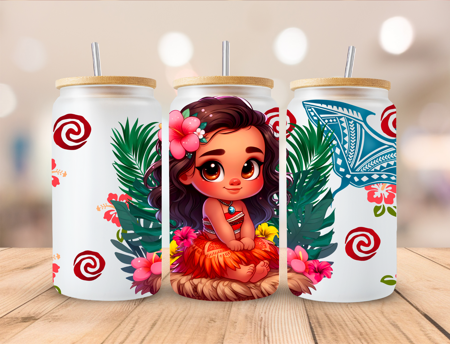 Sea Princess - 16 oz / 20 oz Libby UV DTF Wrap