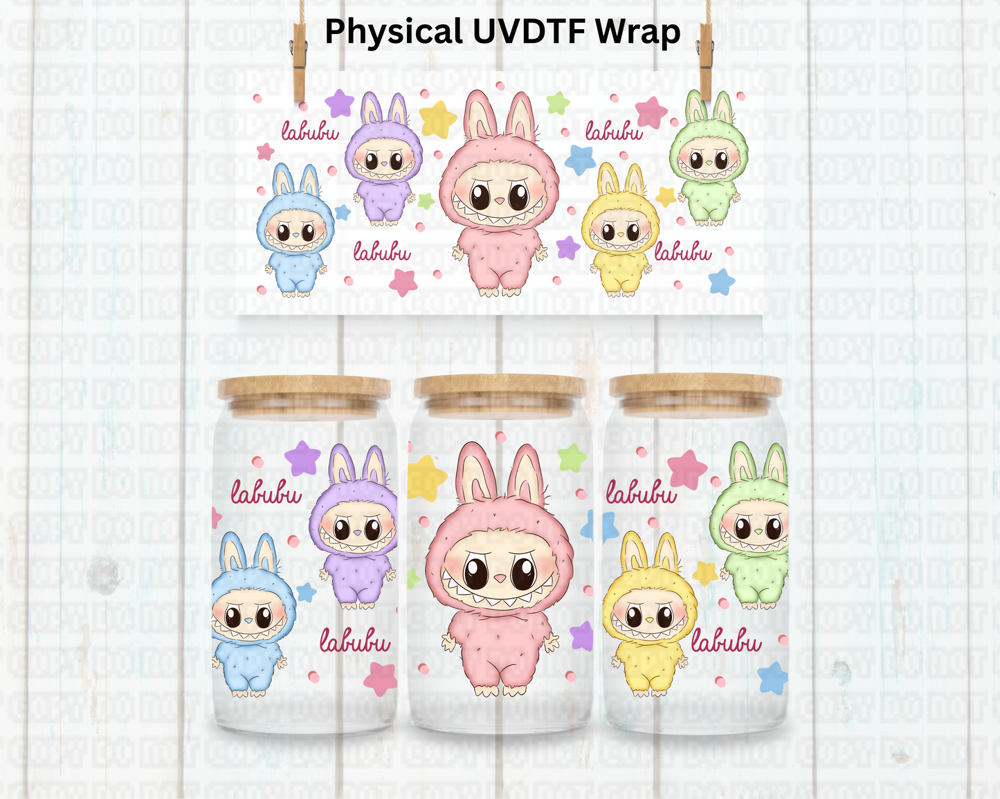 Pastel LaBu Bears- 16 oz / 20 oz Libby UV DTF