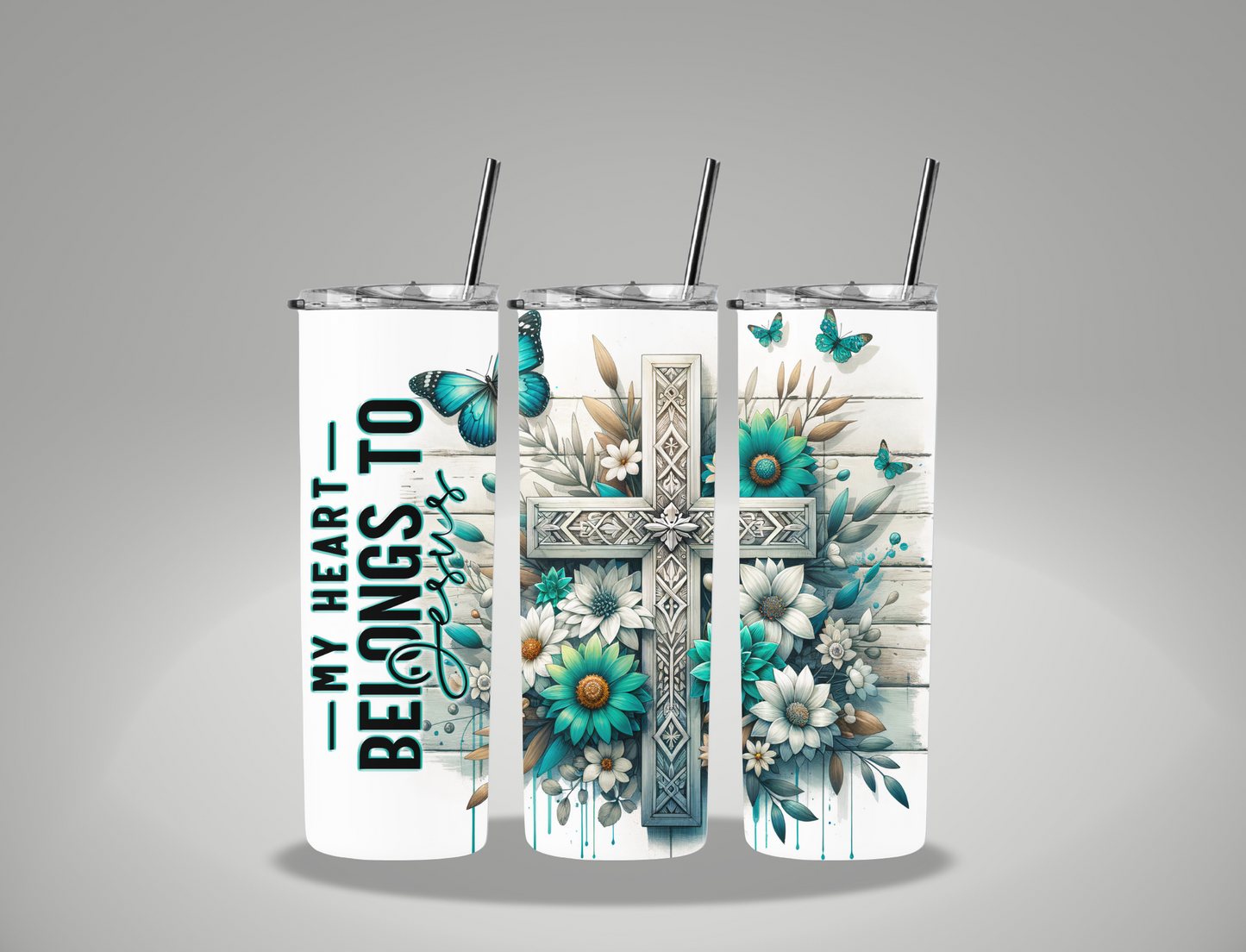 Faith My Heart Belongs To Jesus - 20oz Skinny Tumbler Wrap (Copy)