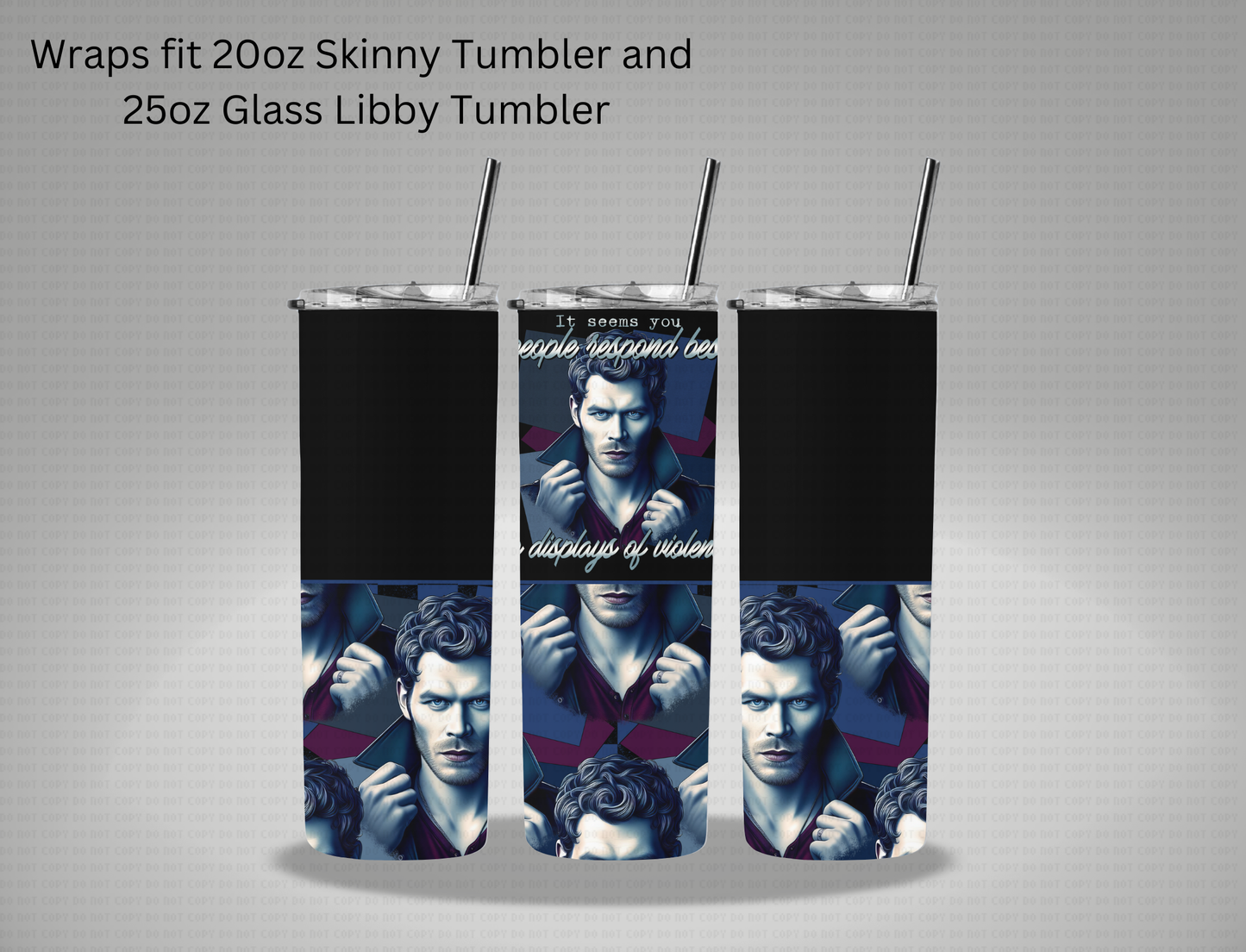 Kaus Vampire - 20oz Skinny Tumbler / 25 Oz Glass Tumbler Wrap CSTAGE EXCLUSIVE