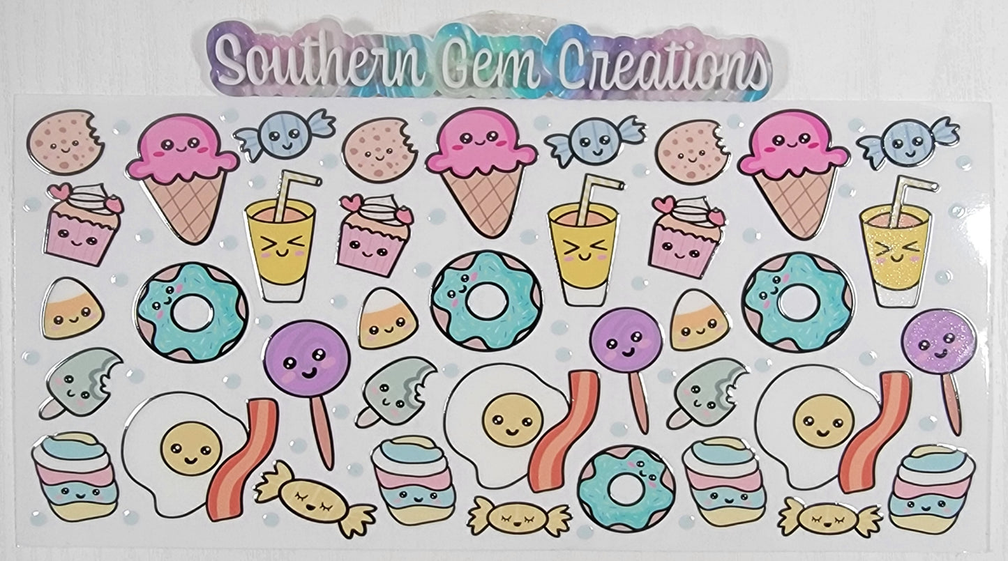 Favorite Foods - 16 oz Libby UV DTF Wrap RTS