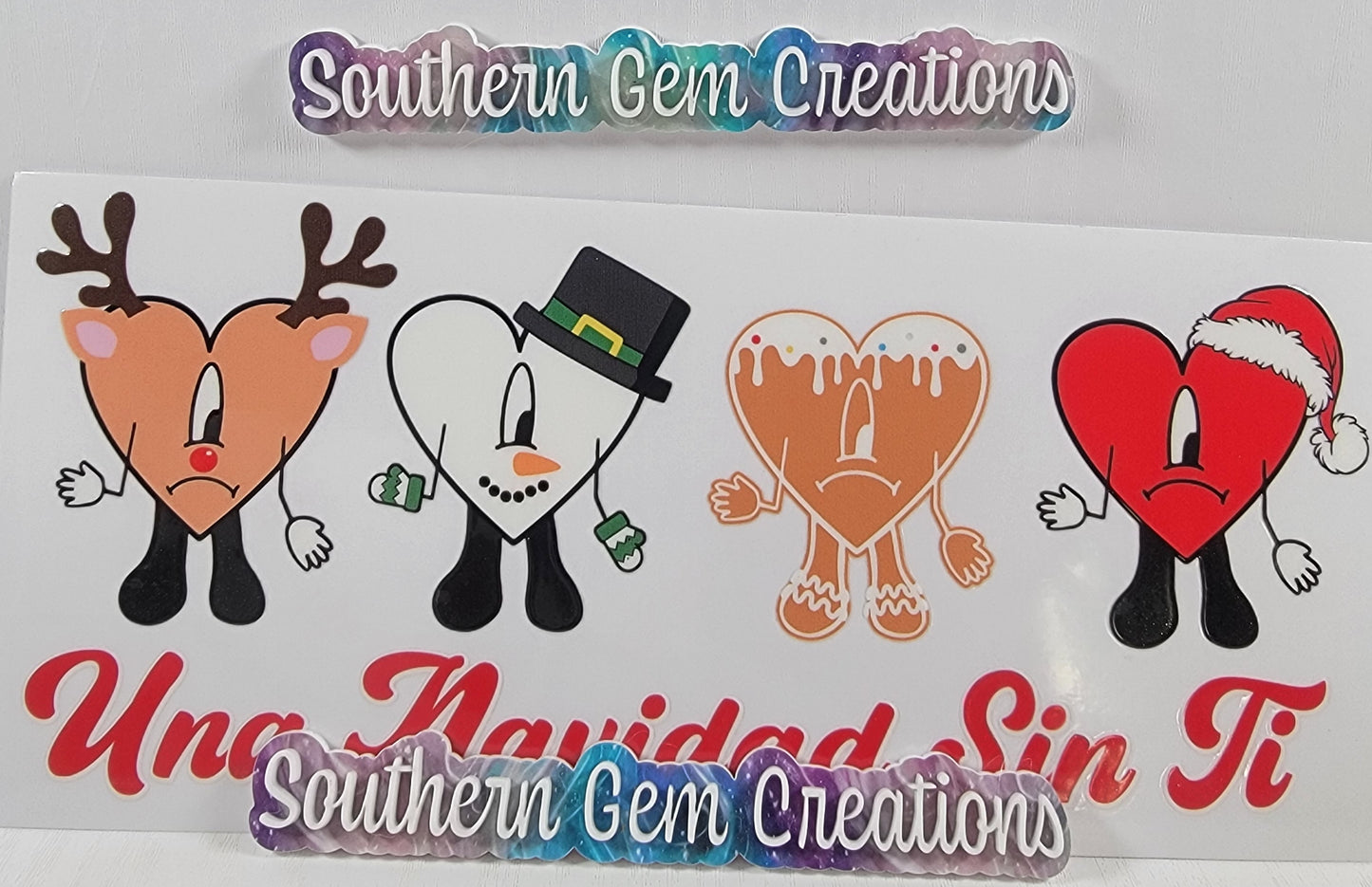 Christmas Una Navidad Sin Ti - 16 oz Libby UV DTF Wrap RTS